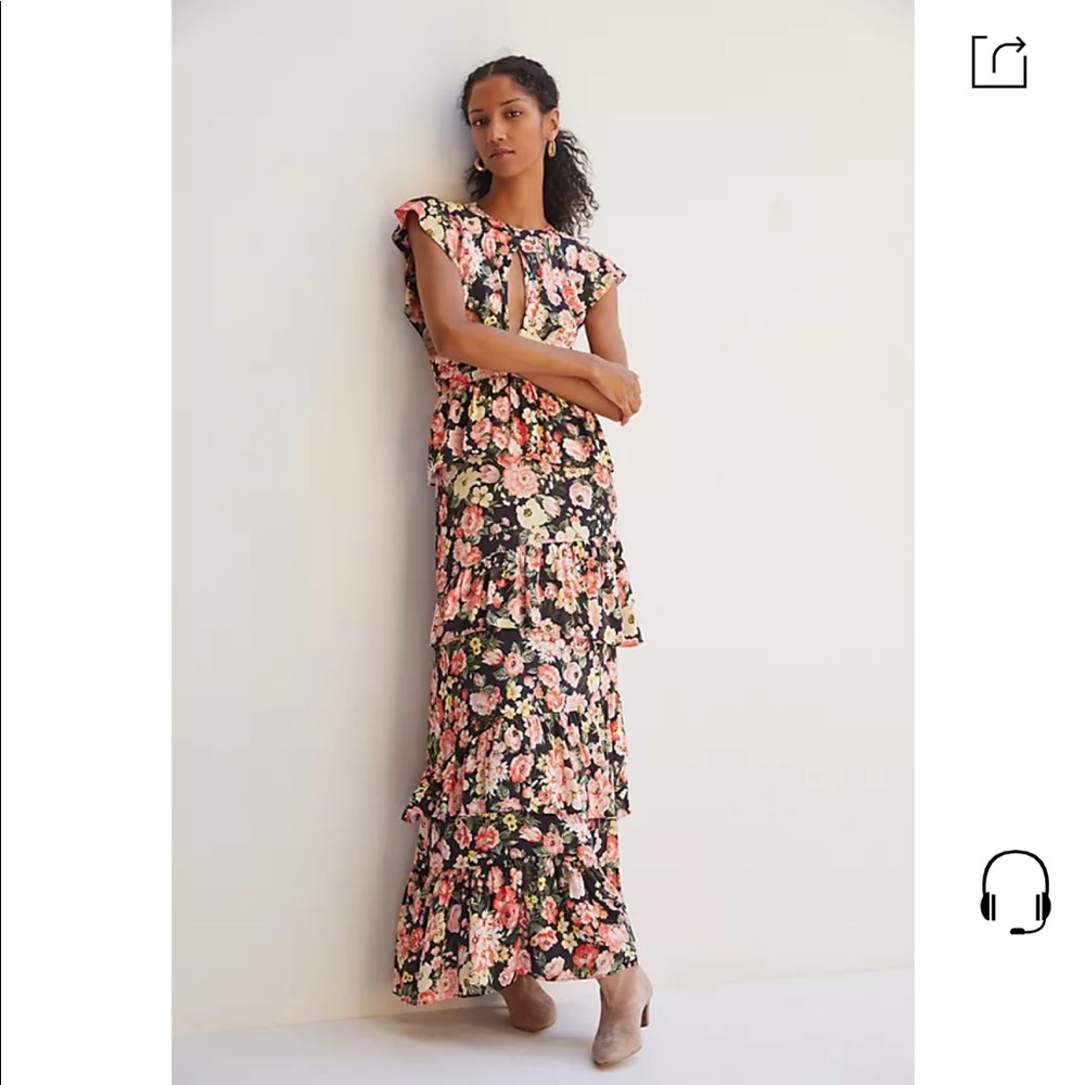 ISO: ESPECIA Cut-out Floral Maxi Dress